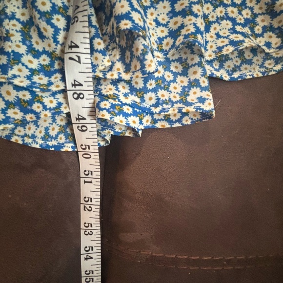 Lulu's Blue and White Floral Midi Dress - Picture 13 of 15